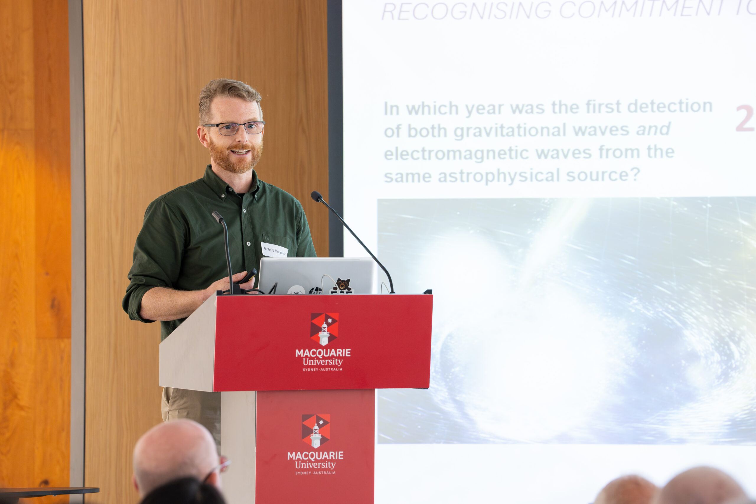 Professor Richard McDermid, AAO Director, talking at the Staff Appreciation session.